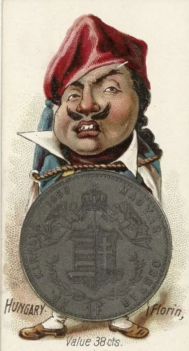 Framed Print : Coins from different countries with symbolic persons