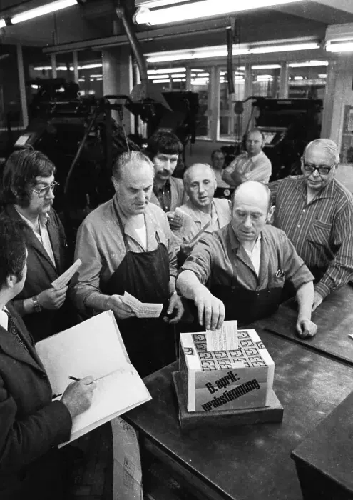 Framed Print : In the collective bargaining dispute in the printing industry