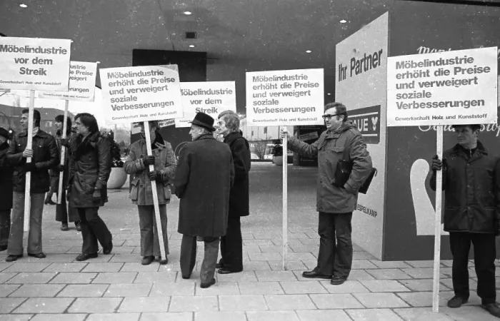 Framed Print : In the collective bargaining dispute of the wood and plastics union