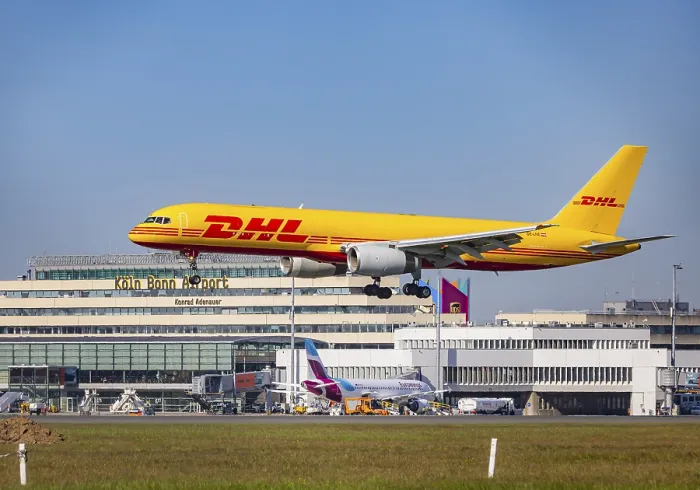 Framed Print : Cologne Bonn Airport. Aircraft on approach