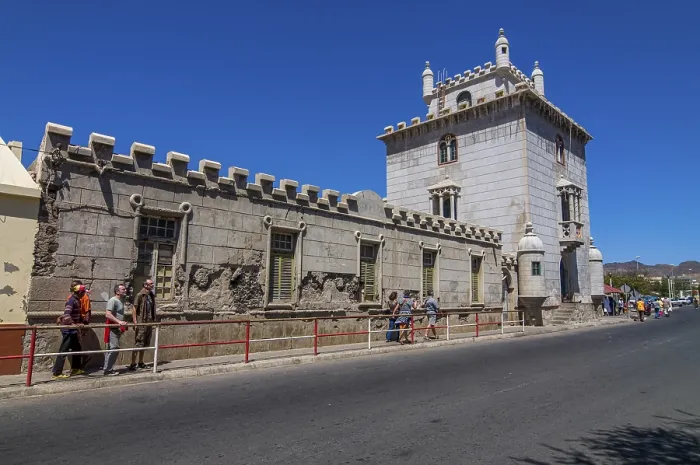 Framed Print : Colonial building with tower. San Vincente