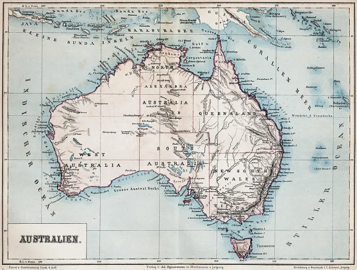 Framed Print : Color topographic map of the island of Australia Framed Print : Color topographic map of the island of Australia