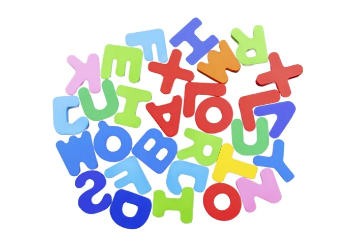 Framed Print : Colored wooden letters of the English alphabet on a white background Framed Print : Colored wooden letters of the English alphabet on a white background