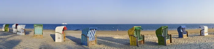 Framed Print : Colorful beach chairs, Wyk auf Fohr Framed Print : Colorful beach chairs, Wyk auf Fohr