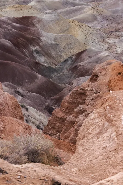 Framed Print : Colorful deposits of the Chinle Formation exposed at Little Painted Desert County Park near Winslow