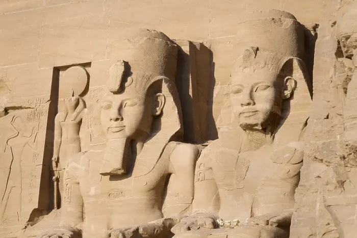 Framed Print : Colossal statues at the great temple of Ramesses II Framed Print : Colossal statues at the great temple of Ramesses II