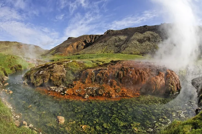 Framed Print : Colourful hot spring, Hengill geothermal area Framed Print : Colourful hot spring, Hengill geothermal area