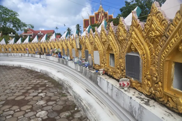 Framed Print : Columbarium in Wat Plai Laem - buddhist temple on Koh Samui