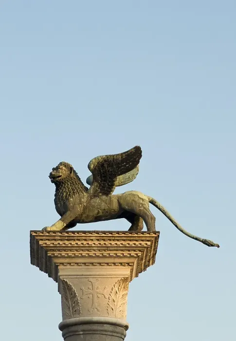 Framed Print : Column capital with winged lion of Saint Mark Framed Print : Column capital with winged lion of Saint Mark