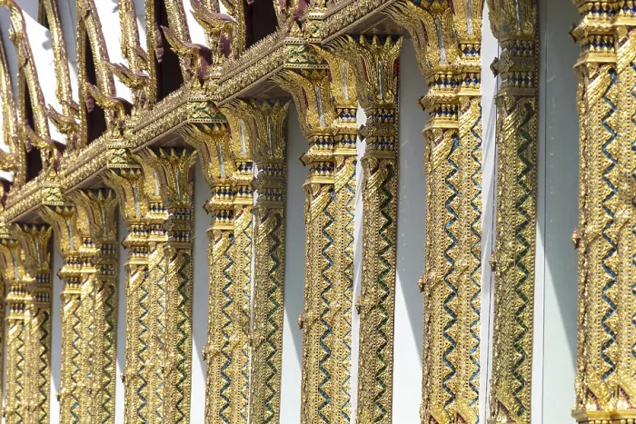Framed Print : Columns with mosaic decorations (Lai Kranok)