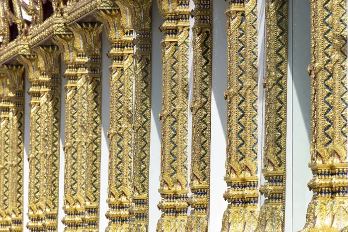 Framed Print : Columns with mosaic decorations (Lai Kranok)