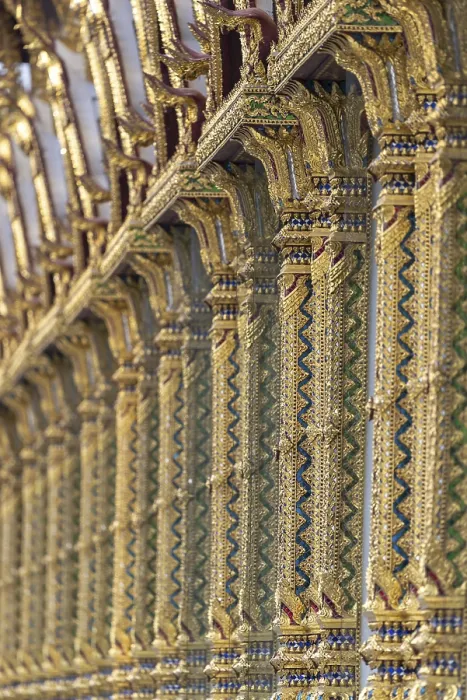 Framed Print : Columns with mosaic decorations (Lai Kranok)