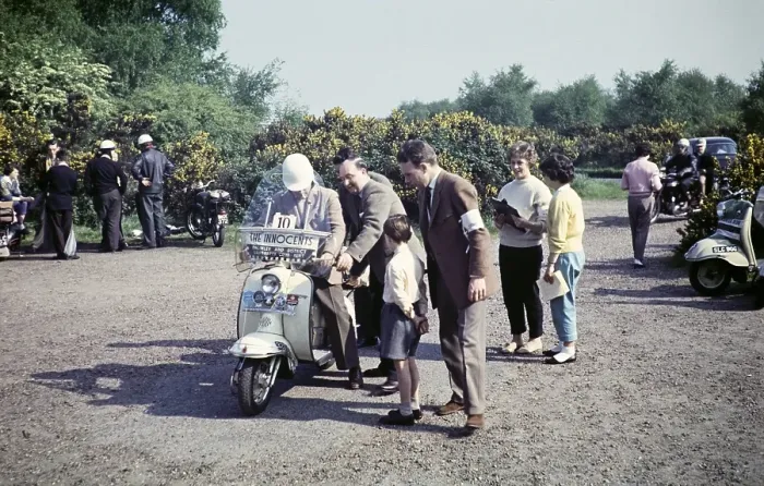 Framed Print : Comets 2nd annual trial motorbike event, Bromley and District Lambretta club, England, Uk 1959 Framed Print : Comets 2nd annual trial motorbike event, Bromley and District Lambretta club, England, Uk 1959