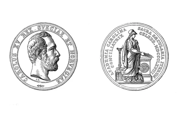 Framed Print : Commemorative medal for the bisecular jubilee of the University of Lund