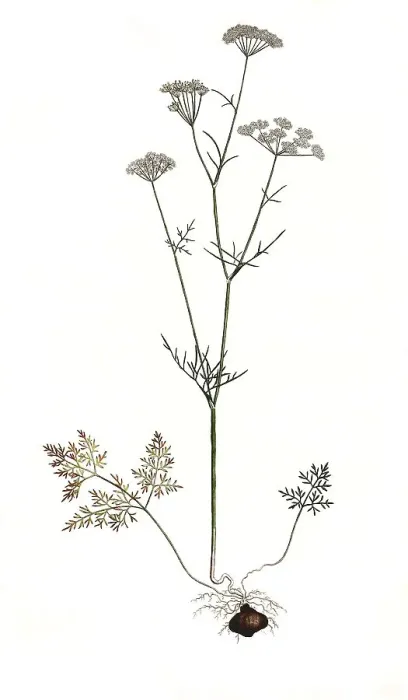 Framed Print : Common bulbous cumin, Bunium bulbocastanum