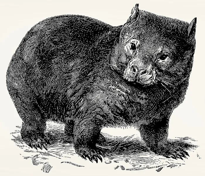 Framed Print : The common wombat (Vombatus ursinus)