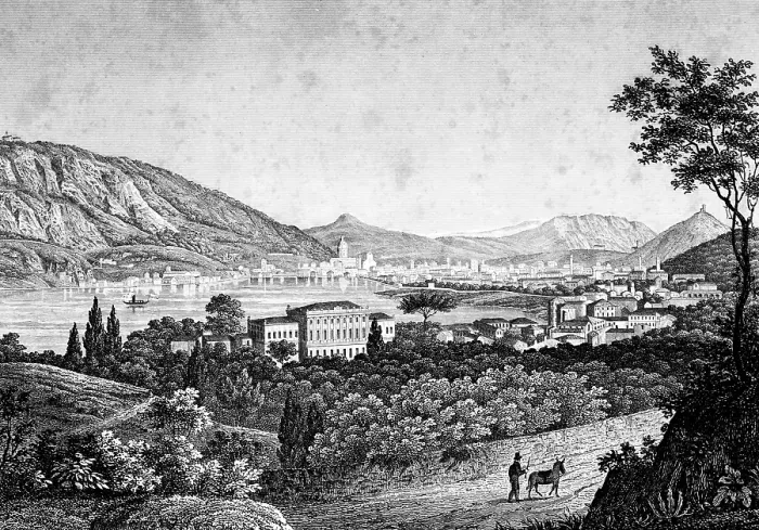 Framed Print : Como on Lake Como, Lake Como, Lombardy