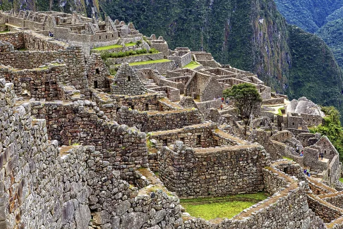 Framed Print : Complex arrangement of Machu Picchu stone terraces and structures Framed Print : Complex arrangement of Machu Picchu stone terraces and structures