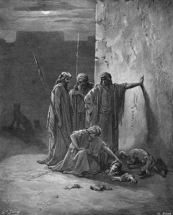 Framed Print : The comrades of Jehus find Jezebel's remains