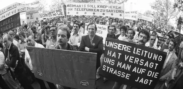 Framed Print : Concern for their jobs at AEG Kanis and the struggle for co-determination drove the workers