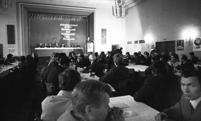 Framed Print : A conference of the German Communist Party (DKP) on 16