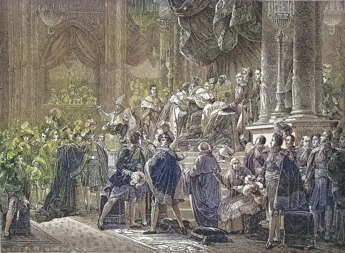 Framed Print : The Conferral and Legitimation of Political Power to Charles X at Rheims on 29 May 1825