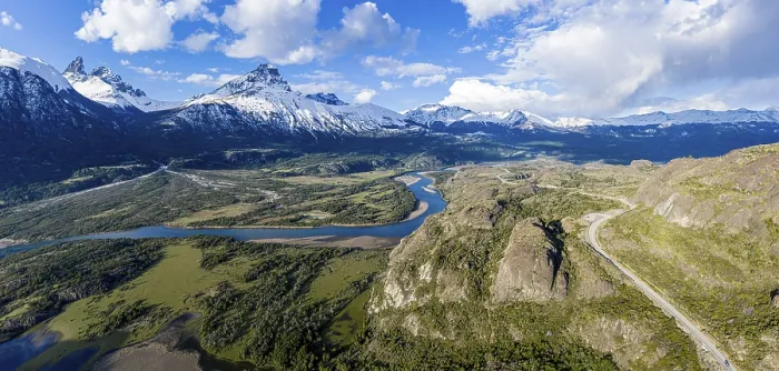 Framed Print : Confluence of river Estero Parada flowing into Rio Ibanez