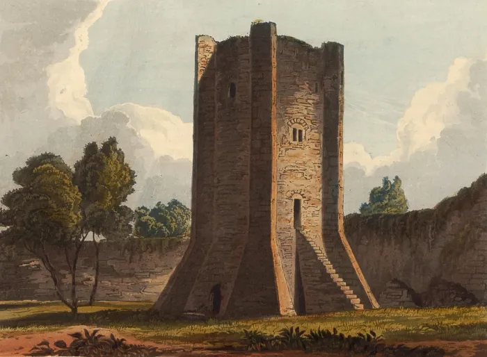 Framed Print : Coningsborough Castle watchtower