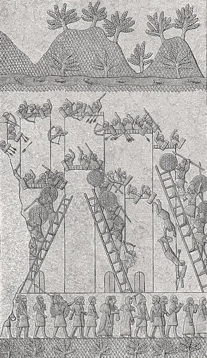 Framed Print : Conquering an Armenian city, Sargonid dynasty