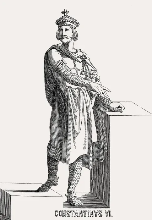 Framed Print : Constantine VI, Byzantine Emperor from 780 to 797