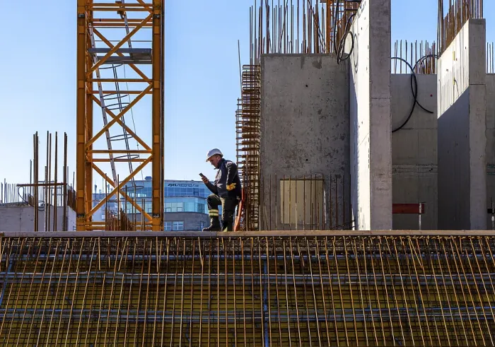 Framed Print : Construction site Neue Nationalgalerie