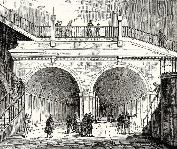 Framed Print : Construction of the Thames Tunnel, London, 1843