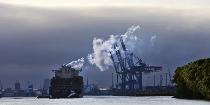 Framed Print : Container ship MSC Tokyo with two small tugs near the Burchardkai container terminal in the Port of Hamburg
