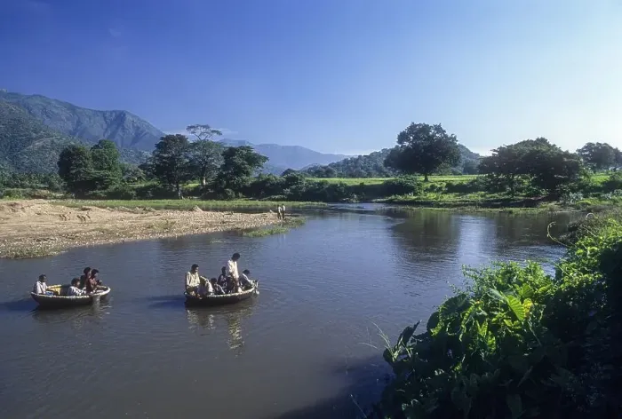 Framed Print : Coracle ride in Bhavani River at Attapadi