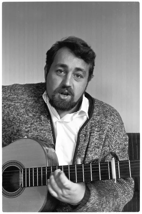 Framed Print : Cornelis Vreeswijk. Dutch-born Swedish singer songwriter, poet and actor. Born 8 august 1937 - 12 november 1987. Cornelis Vreeswijk is considered one of the most influential and successful troubadours in Sweden. 1965