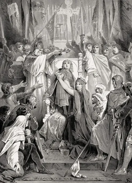 Framed Print : Coronation of Frederick II, 1194-1250