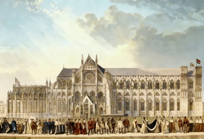 Framed Print : The coronation procession of Anne Boleyn to Westminster Abbey