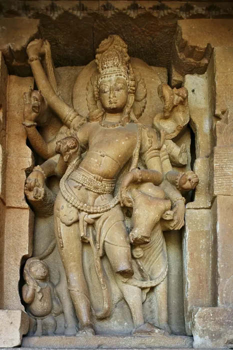 Framed Print : Corridor statue in Durga temple 7th century