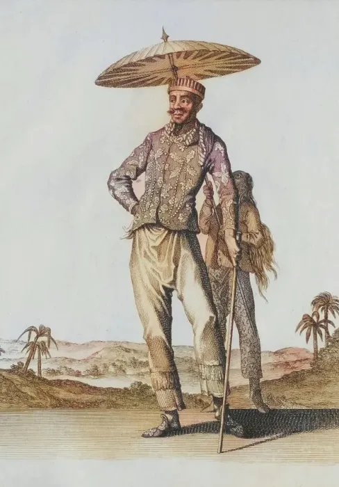 Framed Print : Costume, clothing, an Indian emissary from Bantham to the English court