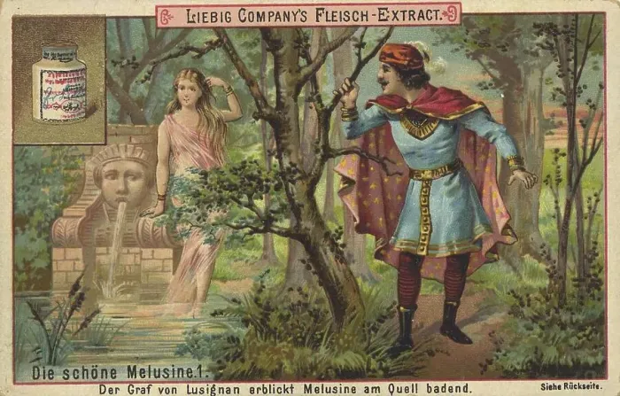 Framed Print : The Count of Lusignan sees Melusine bathing at the spring