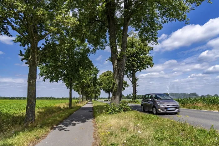 Framed Print : Country road south of Kampen, on the Lower Rhine