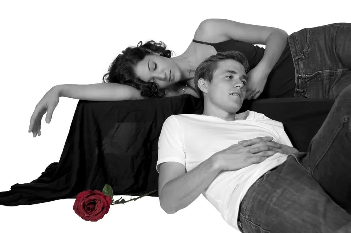 Framed Print : Couple in love man and a woman