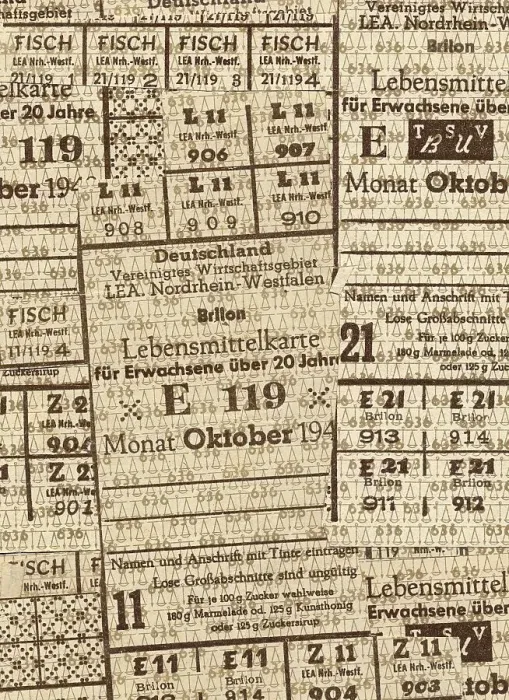 Framed Print : Coupons, adult ration card for food