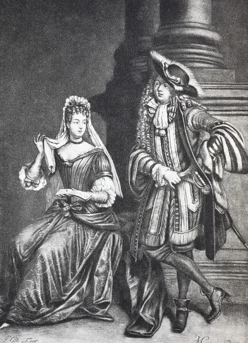 Framed Print : Court costumes at the time of Louis XIV Framed Print : Court costumes at the time of Louis XIV