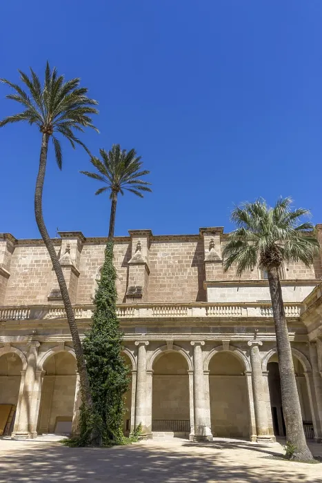 Framed Print : Courtyard of the Cathedral of the Encarnacion de Almeria (Cathedral of the Encarnacion of Almeria)
