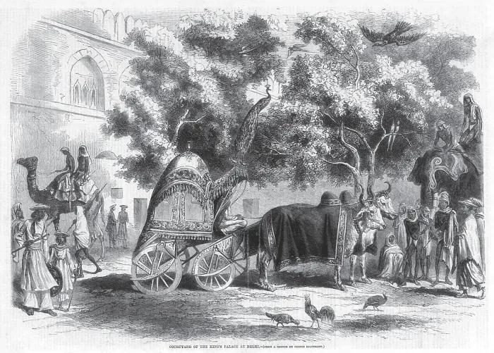 Framed Print : Courtyard of the king's palace at Delhi, India, Asia