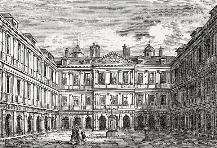 Framed Print : The courtyard of the Palace of Holyroodhouse
