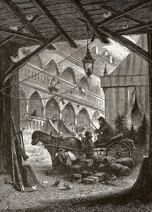 Framed Print : Courtyard of the former Victoria Hotel