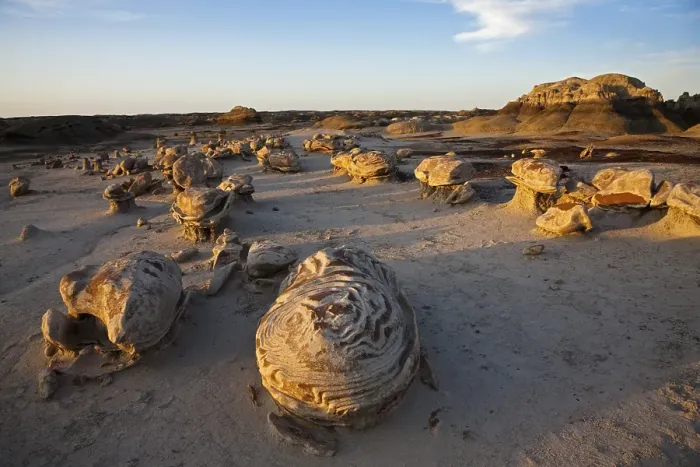 Framed Print : Cracked Eggs, landscape in the Bisti Badlands Framed Print : Cracked Eggs, landscape in the Bisti Badlands
