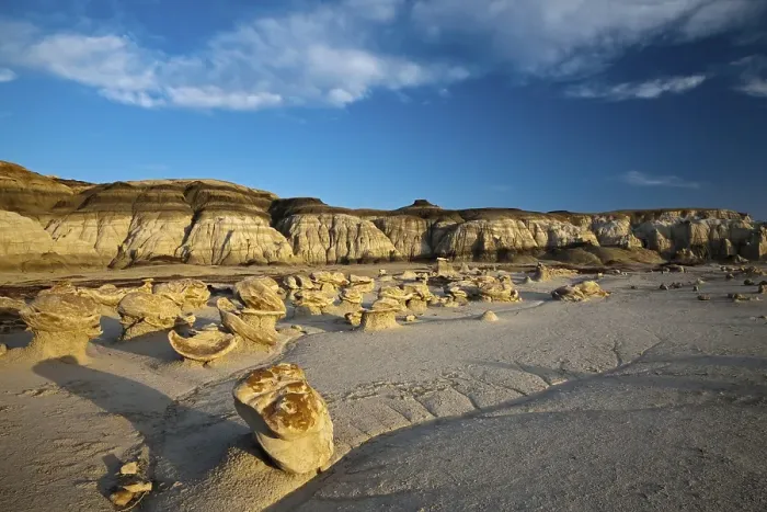 Framed Print : Cracked Eggs, landscape in the Bisti Badlands